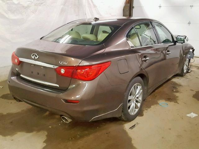 JN1BV7AR2EM707622 - 2014 INFINITI Q50 BASE BROWN photo 4