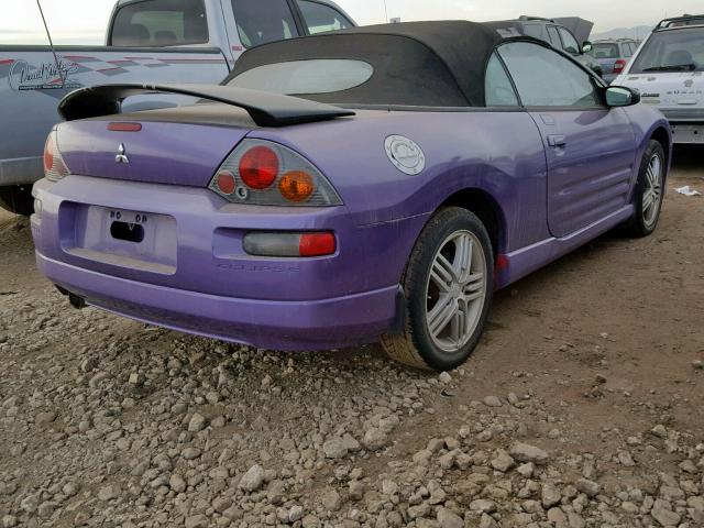 4A3AE55H23E088409 - 2003 MITSUBISHI ECLIPSE SP PURPLE photo 4