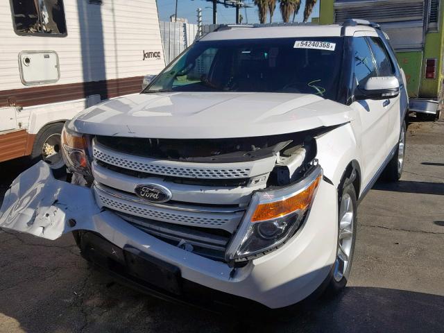 1FM5K7F82FGA27511 - 2015 FORD EXPLORER L WHITE photo 2