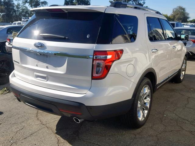 1FM5K7F82FGA27511 - 2015 FORD EXPLORER L WHITE photo 4