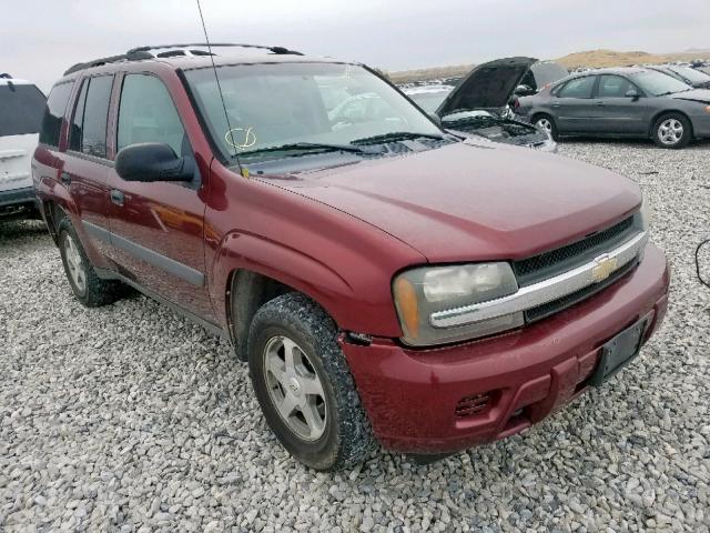 1GNDT13S152305554 - 2005 CHEVROLET TRAILBLAZE BURGUNDY photo 1