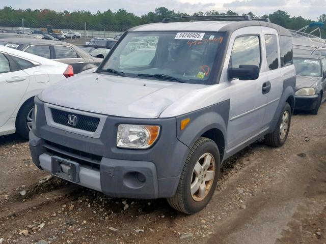 5J6YH185X4L000555 - 2004 HONDA ELEMENT EX SILVER photo 2