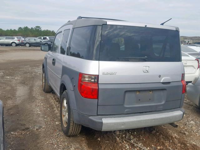 5J6YH185X4L000555 - 2004 HONDA ELEMENT EX SILVER photo 3