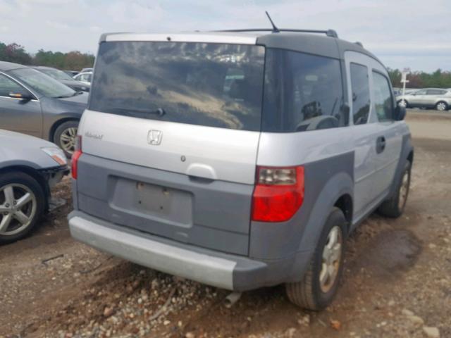 5J6YH185X4L000555 - 2004 HONDA ELEMENT EX SILVER photo 4