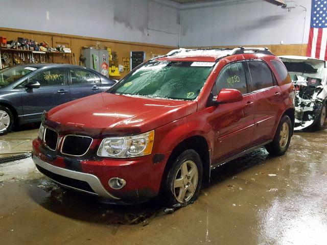 2CKDL73F266044124 - 2006 PONTIAC TORRENT RED photo 2