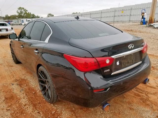 JN1BV7ARXFM396118 - 2015 INFINITI Q50 BASE BLACK photo 3