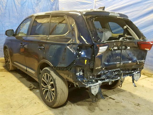 JA4AZ3A31JJ001667 - 2018 MITSUBISHI OUTLANDER BLUE photo 3