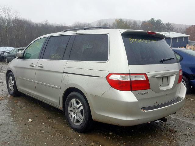 5FNRL38736B442329 - 2006 HONDA ODYSSEY EX SILVER photo 3