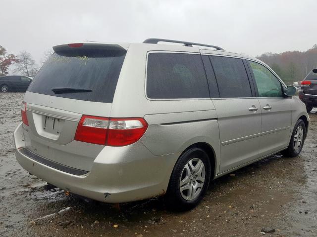 5FNRL38736B442329 - 2006 HONDA ODYSSEY EX SILVER photo 4