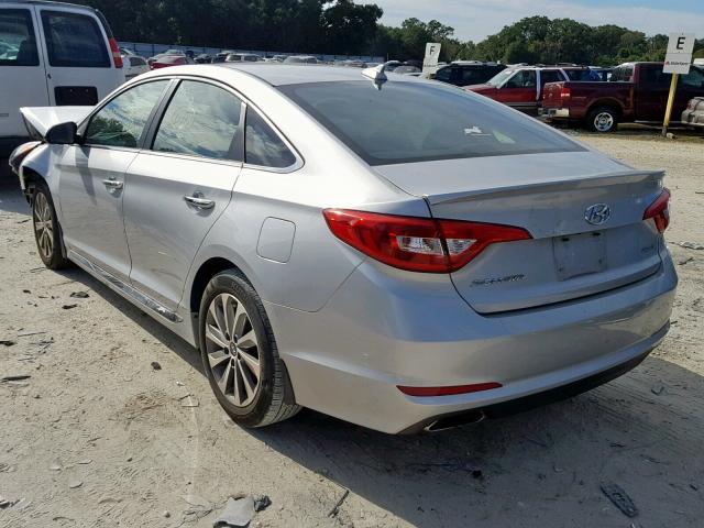 5NPE34AF8GH392195 - 2016 HYUNDAI SONATA SPO SILVER photo 3