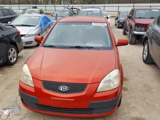 KNADE123966032030 - 2006 KIA RIO RED photo 9