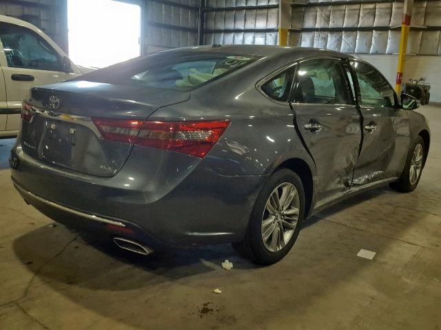 4T1BK1EB8HU243123 - 2017 TOYOTA AVALON XLE GRAY photo 4
