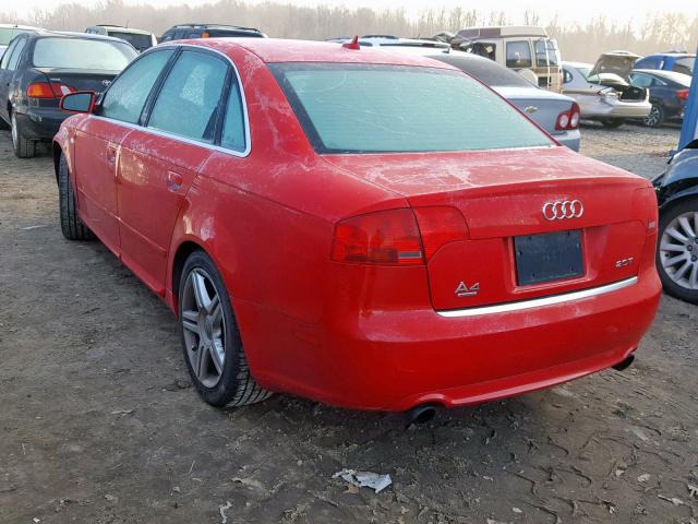 WAUDF78E48A167179 - 2008 AUDI A4 2.0T QU RED photo 3