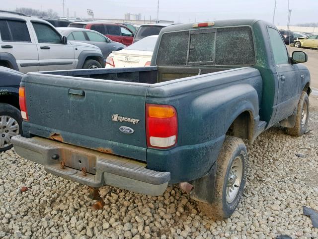 1FTYR11U1WTA21625 - 1998 FORD RANGER GREEN photo 4