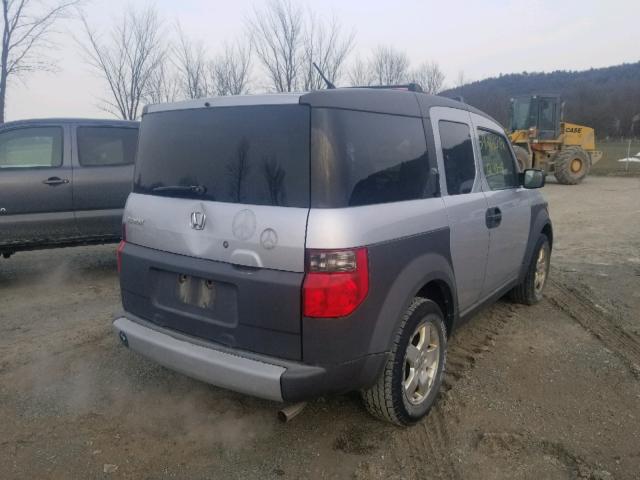 5J6YH28634L039339 - 2004 HONDA ELEMENT EX SILVER photo 4