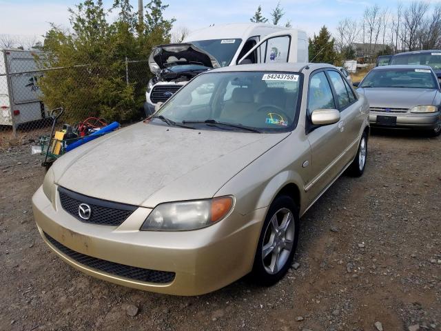 JM1BJ225930135542 - 2003 MAZDA PROTEGE DX BEIGE photo 2