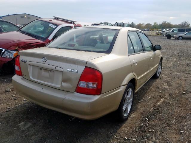 JM1BJ225930135542 - 2003 MAZDA PROTEGE DX BEIGE photo 4