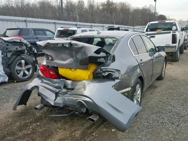 JN1CV6AR2DM754422 - 2013 INFINITI G37 GRAY photo 4