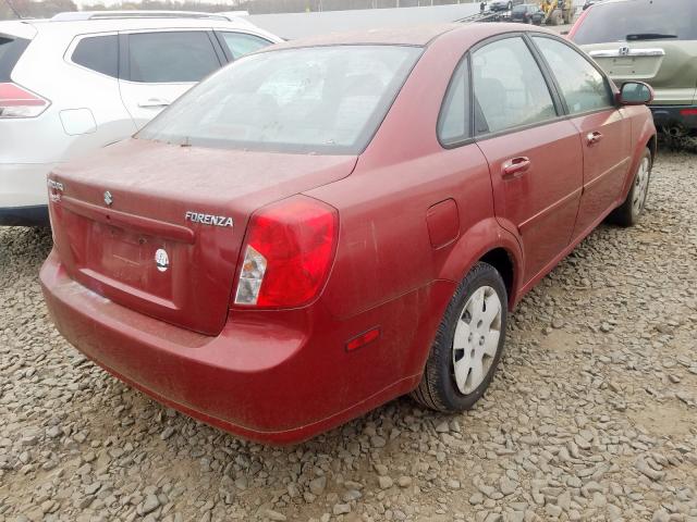 KL5JD56Z96K376789 - 2006 SUZUKI FORENZA RED photo 4