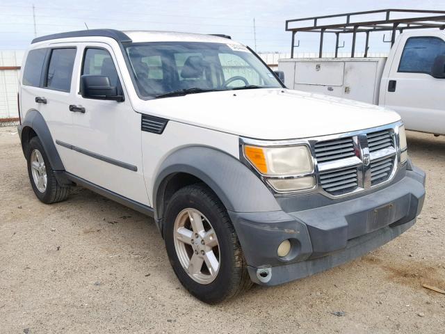 1D8GT28K67W596991 - 2007 DODGE NITRO SXT WHITE photo 1