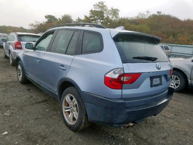 WBXPA93495WD23424 - 2005 BMW X3 3.0I BLUE photo 3