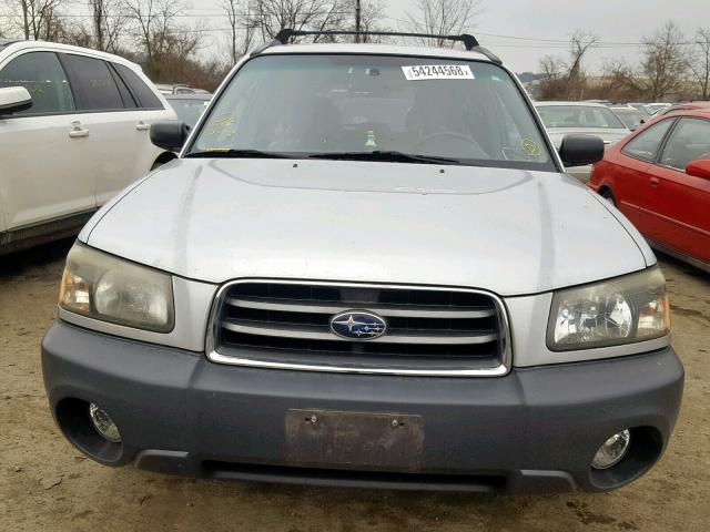JF1SG63685H725772 - 2005 SUBARU FORESTER 2 SILVER photo 9