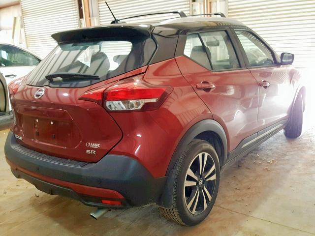 3N1CP5CU8JL523679 - 2018 NISSAN KICKS S RED photo 4