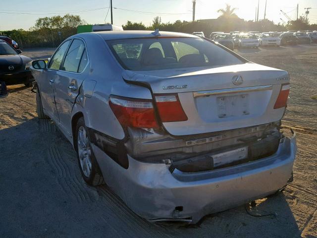 JTHBL46F495089489 - 2009 LEXUS LS 460 SILVER photo 3