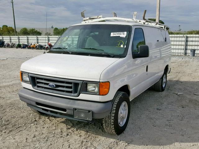 1FTNE24L67DA49231 - 2007 FORD ECONOLINE WHITE photo 2