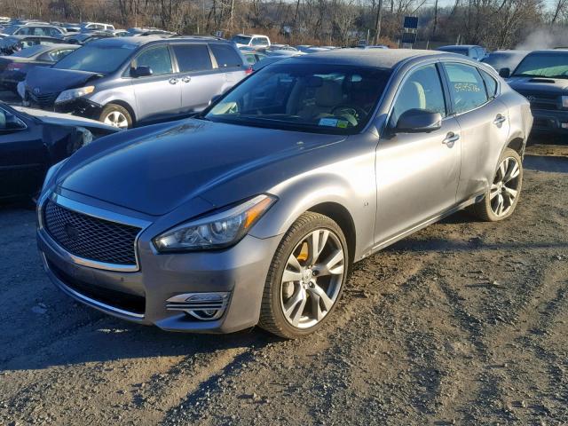 JN1BY1AR1FM560411 - 2015 INFINITI Q70 3.7 GRAY photo 2