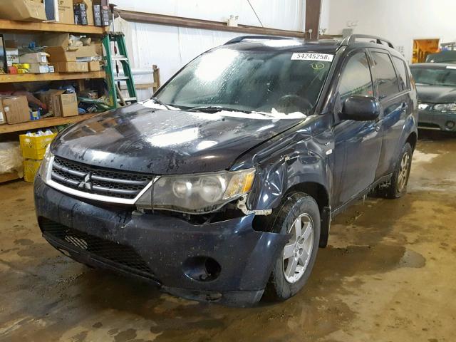 JA4MT31X68Z601002 - 2008 MITSUBISHI OUTLANDER BLACK photo 2