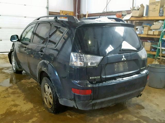 JA4MT31X68Z601002 - 2008 MITSUBISHI OUTLANDER BLACK photo 3