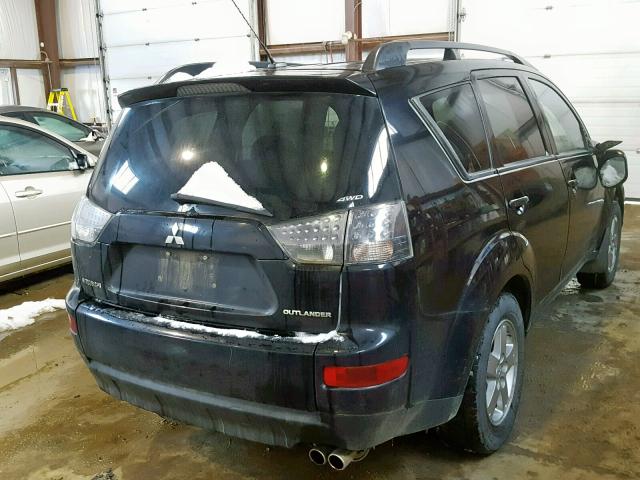 JA4MT31X68Z601002 - 2008 MITSUBISHI OUTLANDER BLACK photo 4