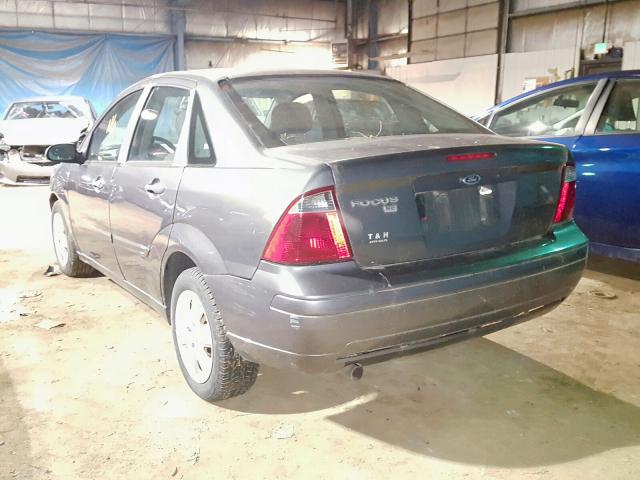 1FAFP34N77W353751 - 2007 FORD FOCUS ZX4 GRAY photo 3