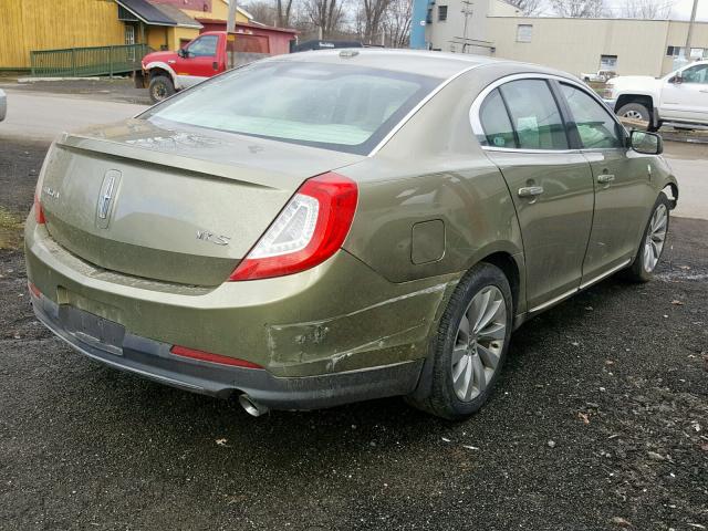 1LNHL9DK5DG603951 - 2013 LINCOLN MKS GREEN photo 4