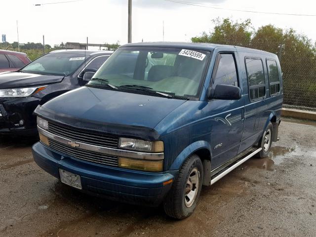 1GBDM19W2YB142115 - 2000 CHEVROLET ASTRO BLUE photo 2