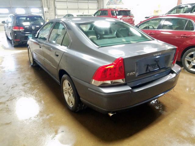 YV1RS592662530306 - 2006 VOLVO S60 2.5T GRAY photo 3
