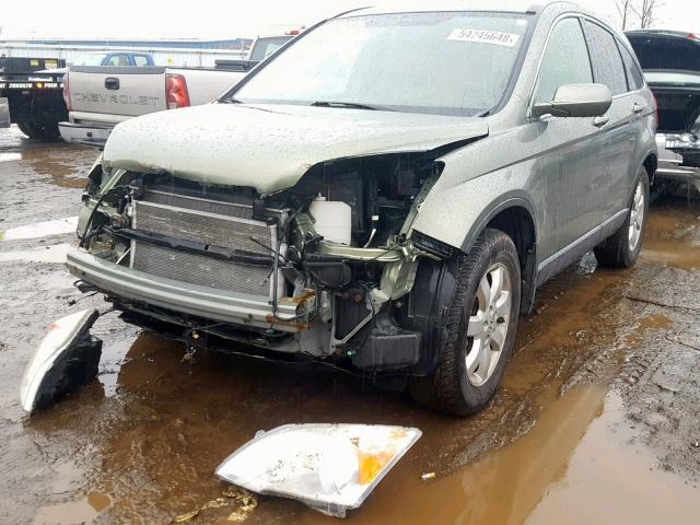 JHLRE48708C016746 - 2008 HONDA CR-V EXL GREEN photo 2