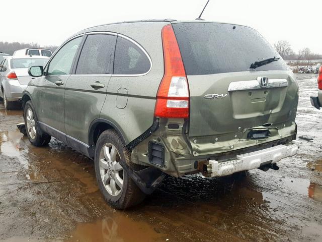 JHLRE48708C016746 - 2008 HONDA CR-V EXL GREEN photo 3