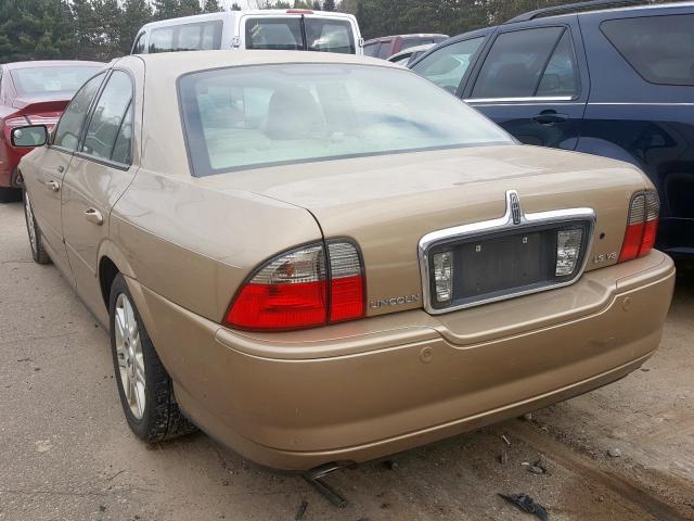 1LNHM87A35Y605011 - 2005 LINCOLN LS 金色 照片 3