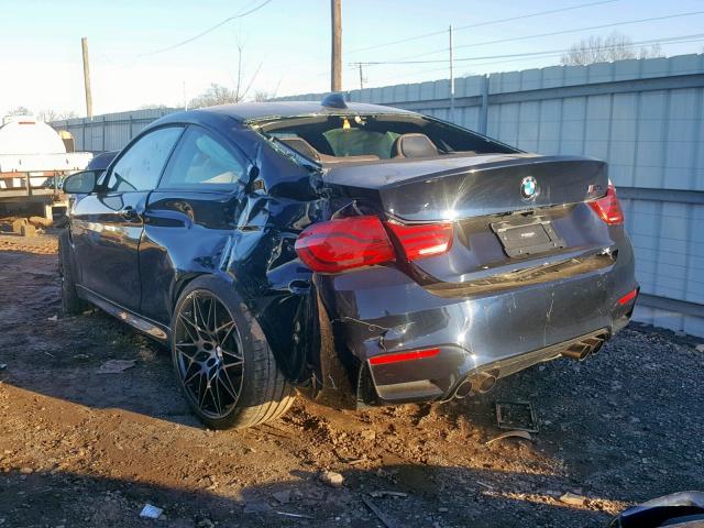 WBS4Y9C52JAC86852 - 2018 BMW M4 BLACK photo 3