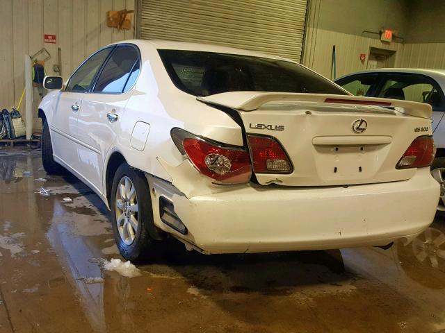 JTHBF30G730140975 - 2003 LEXUS ES 300 WHITE photo 3