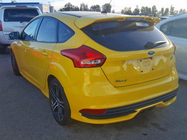 1FADP3L96HL277406 - 2017 FORD FOCUS ST YELLOW photo 3