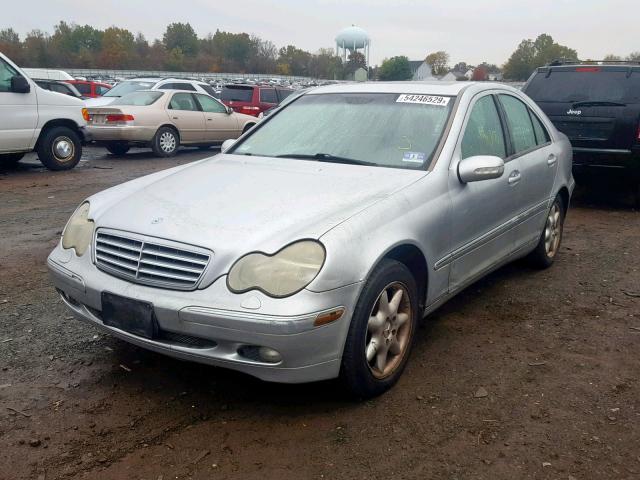 WDBRF61JX3E009942 - 2003 MERCEDES-BENZ C 240 SILVER photo 2