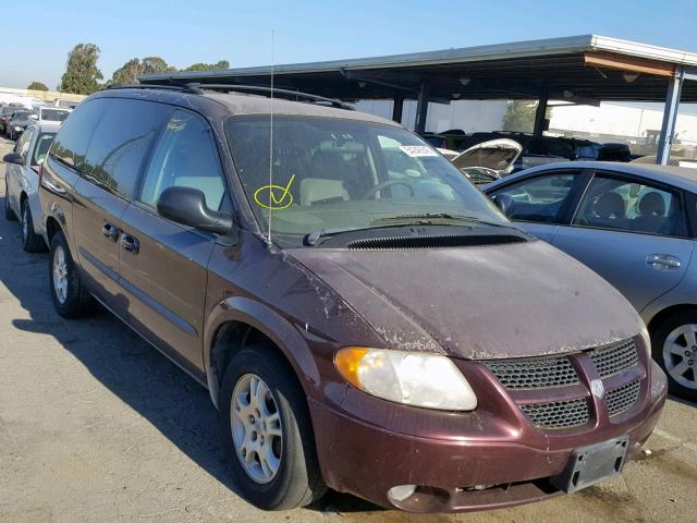 2D8GP44L23R368407 - 2003 DODGE GRAND CARA MAROON photo 1