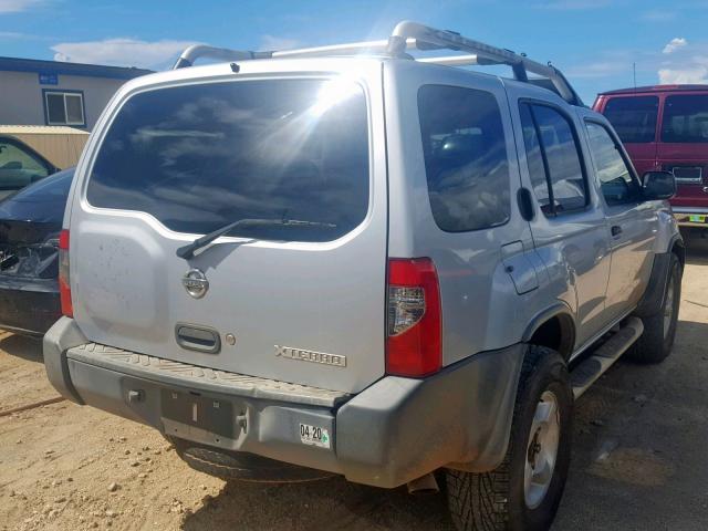 5N1ED28T62C588763 - 2002 NISSAN XTERRA XE SILVER photo 4