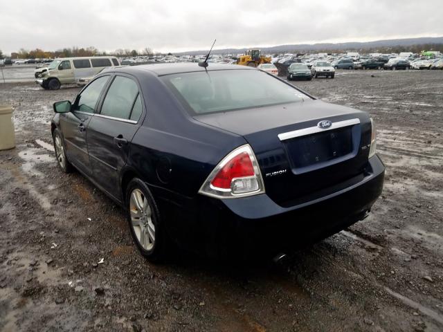 3FAHP08159R139720 - 2009 FORD FUSION SEL BLUE photo 3