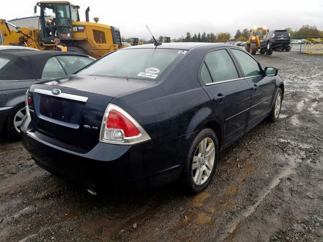 3FAHP08159R139720 - 2009 FORD FUSION SEL BLUE photo 4