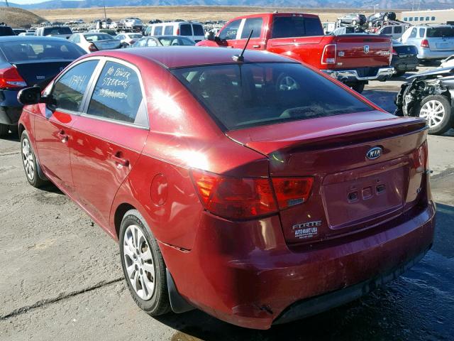 KNAFU4A24B5464983 - 2011 KIA FORTE EX RED photo 3