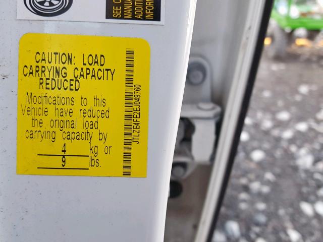 JTLZE4FE2EJ049760 - 2014 TOYOTA SCION XB Ақ фото 10